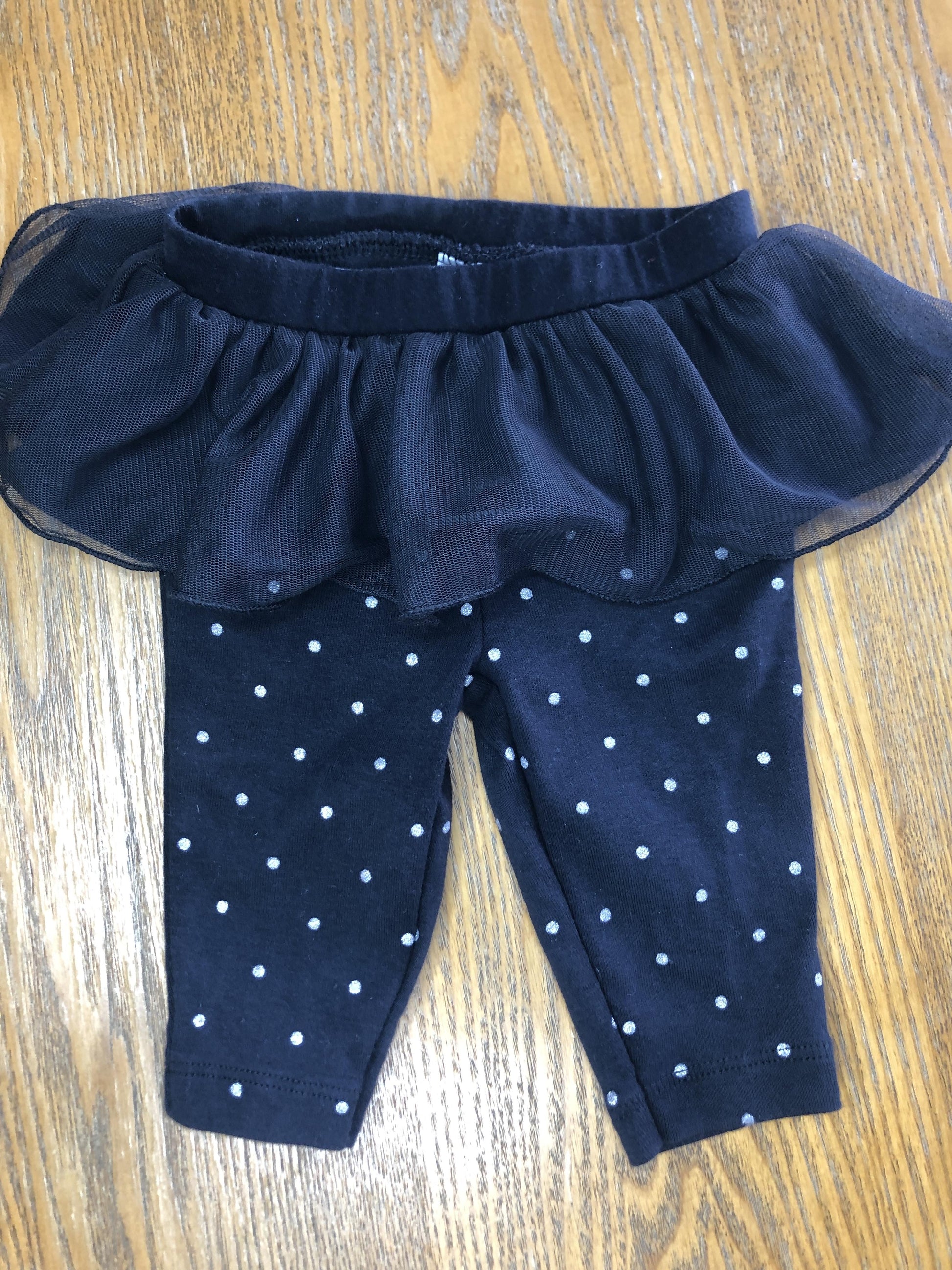 Carters Girls Black | polka dot Pants Size: 3 months Black | polka dot