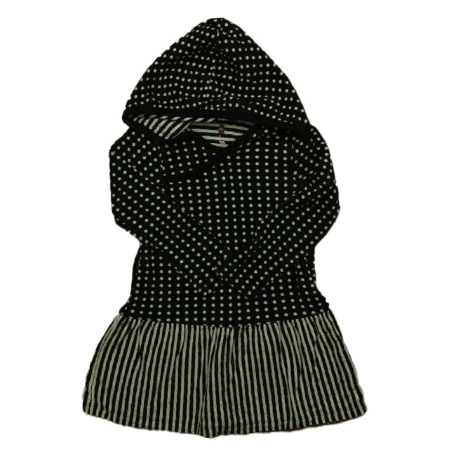 Tea Girls Black Polka Dots Dress Size: 3T