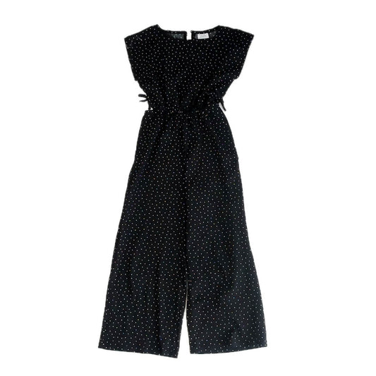 Zara Girls Black Polka Dots Romper Size: 7 Years Black Polka Dots