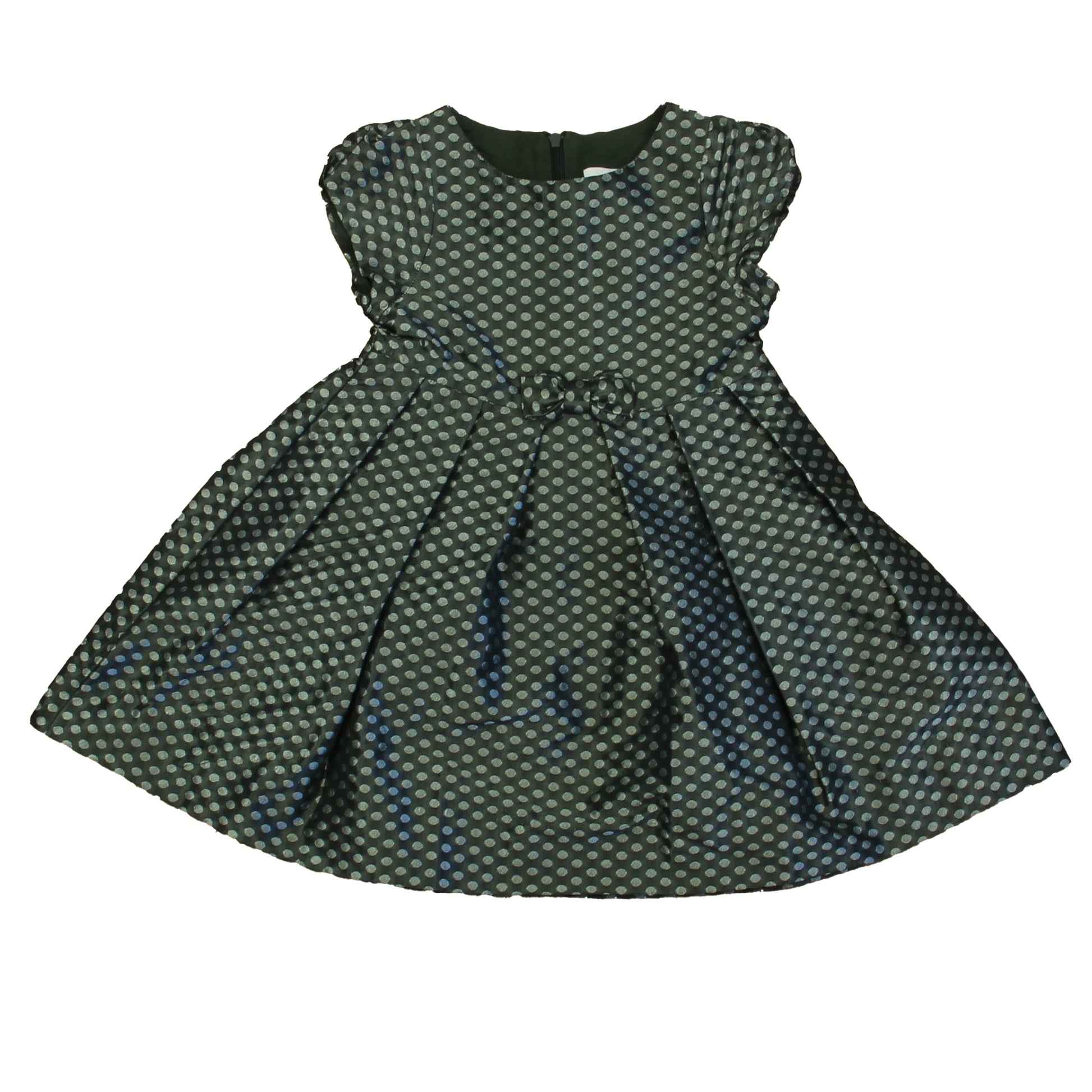 Jacadi Girls Black Polka Dots Dress Size: 24 Months Black Polka Dots