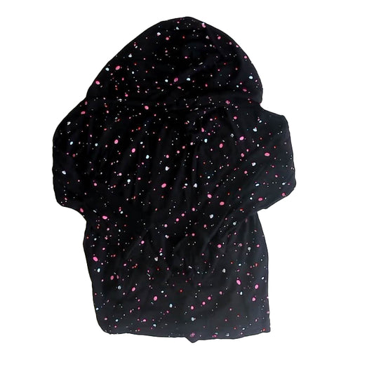 Rockets Of Awesome Girls Black | Polka Dots Hoodie Size: 6 Years Black | Polka Dots
