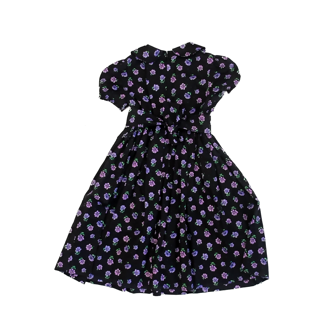 Unknown Girls Black | Purple Floral Dress Size: 6-7* Black | Purple Floral