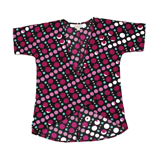 LuLaRoe Girls Black | Purple | Polka Dots Blouse Size: 2T Black | Purple | Polka Dots