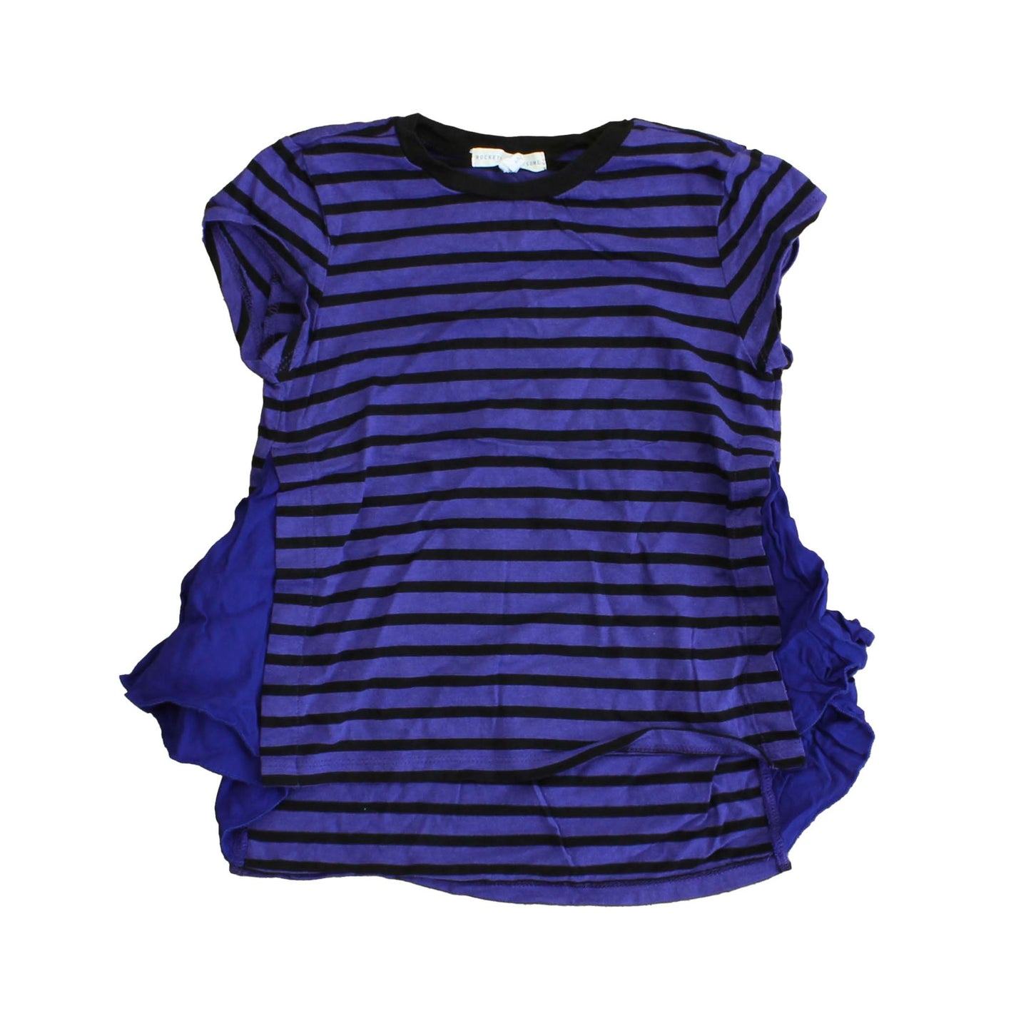Rockets Of Awesome Boys Black | Purple | Stripes T-Shirt Size: 4-5T Black | Purple | Stripes