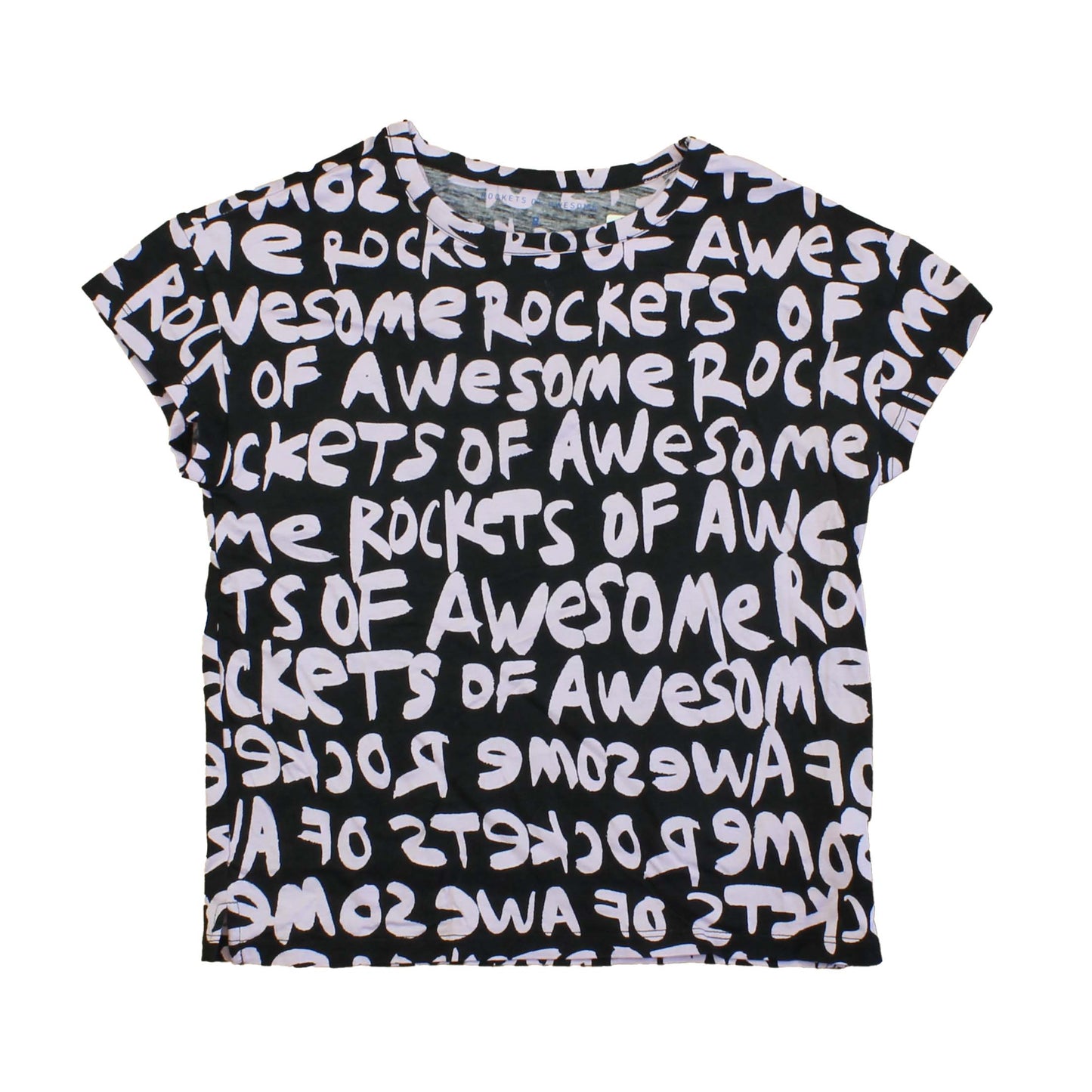 Rockets Of Awesome Girls Black | Purple T-Shirt Size: 8 Years