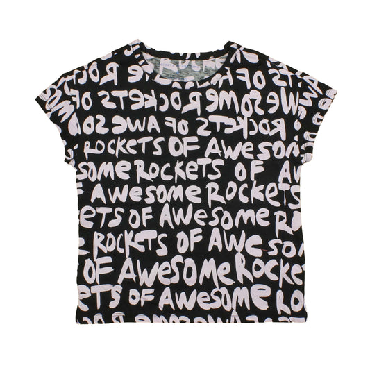 Rockets Of Awesome Girls Black | Purple T-Shirt Size: 8 Years Black | Purple