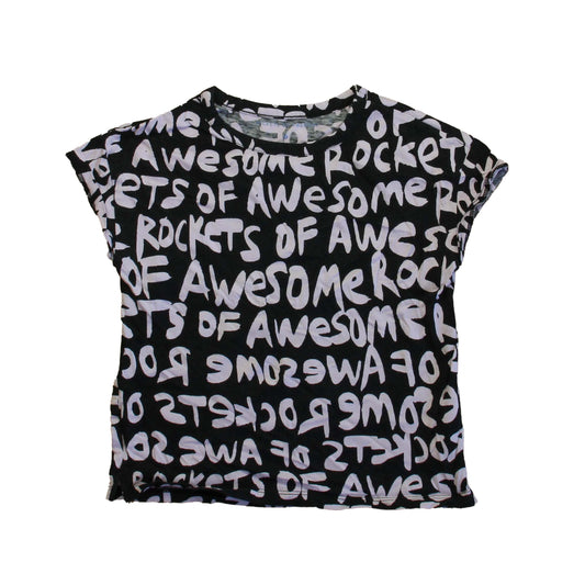 Rockets Of Awesome Girls Black | Purple T-Shirt Size: 6 Years