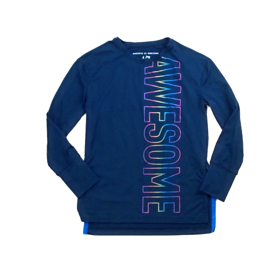 Rockets Of Awesome Girls Black | Rainbow Awesome Long Sleeve T-Shirt Size: 6 - 7 Years Black | Rainbow Awesome