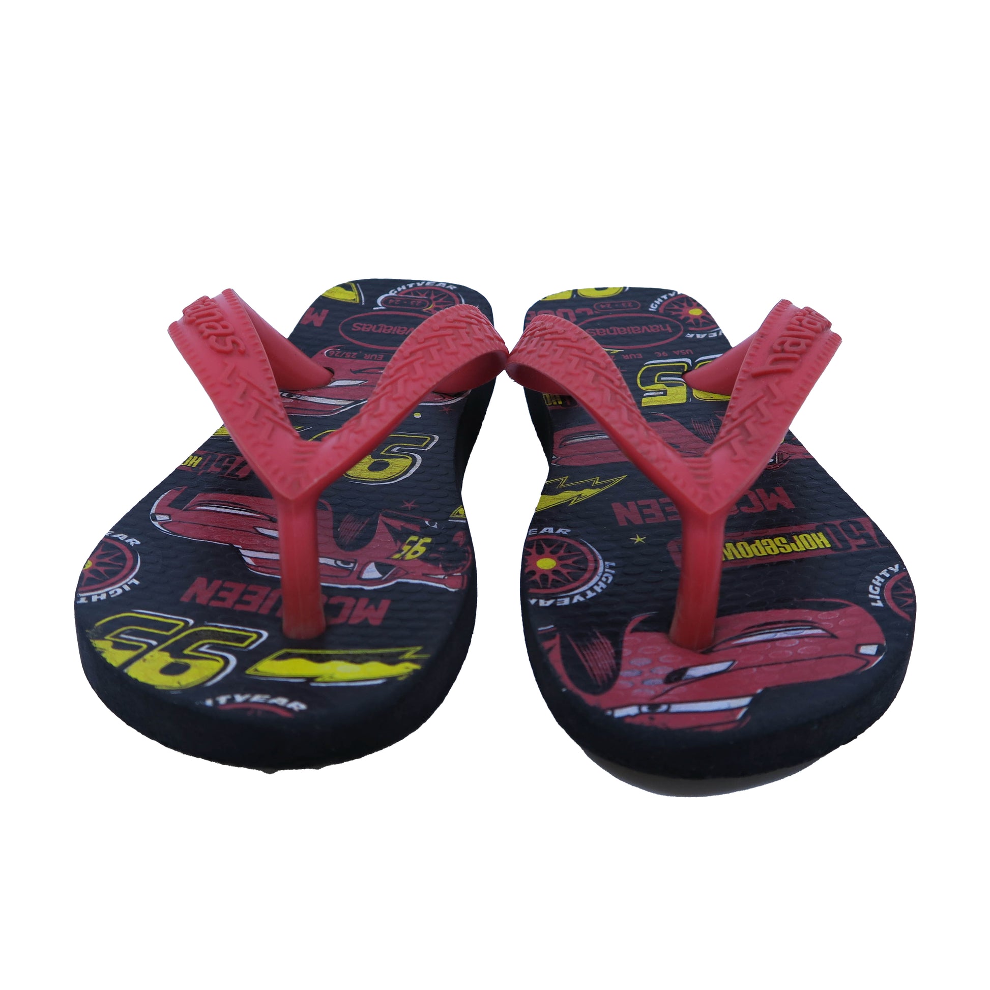 Havaianas Boys Black | Red | Cars Flip Flops Size: 5 Toddler Black | Red | Cars