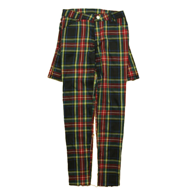 Harajuku Mini For Target Girls Black | Red Plaid Pants Size: 12 Years