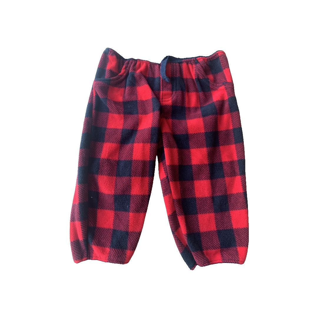 Boys Black | Red | plaid Pants Size: 12 months Black | Red | plaid