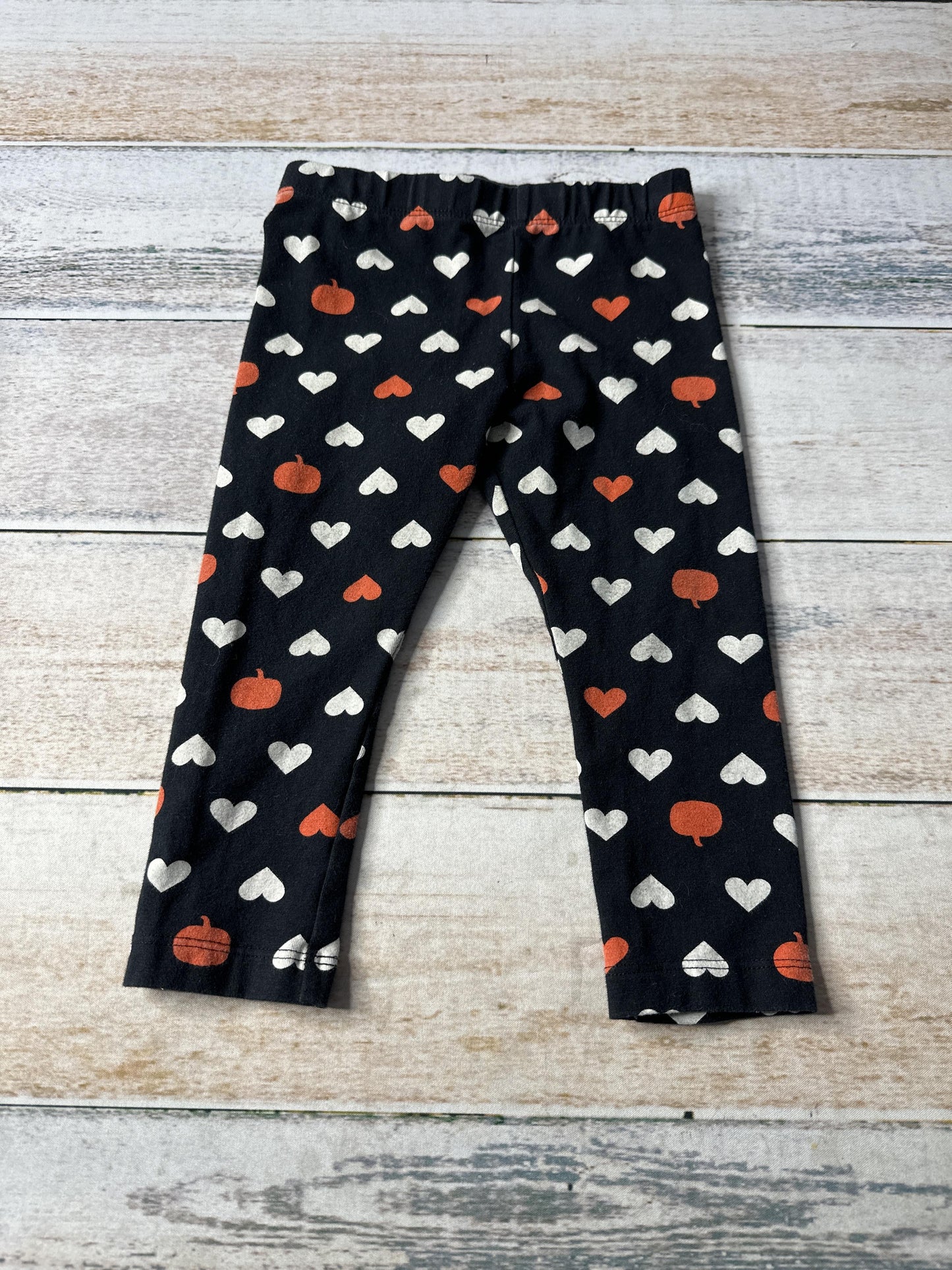 Primary Girls Black | Red | White | Hearts Pants Size: 2T Black | Red | White | Hearts