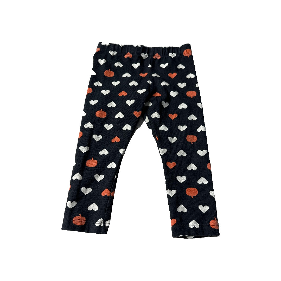Primary Girls Black | Red | White | Hearts Pants Size: 2T Black | Red | White | Hearts