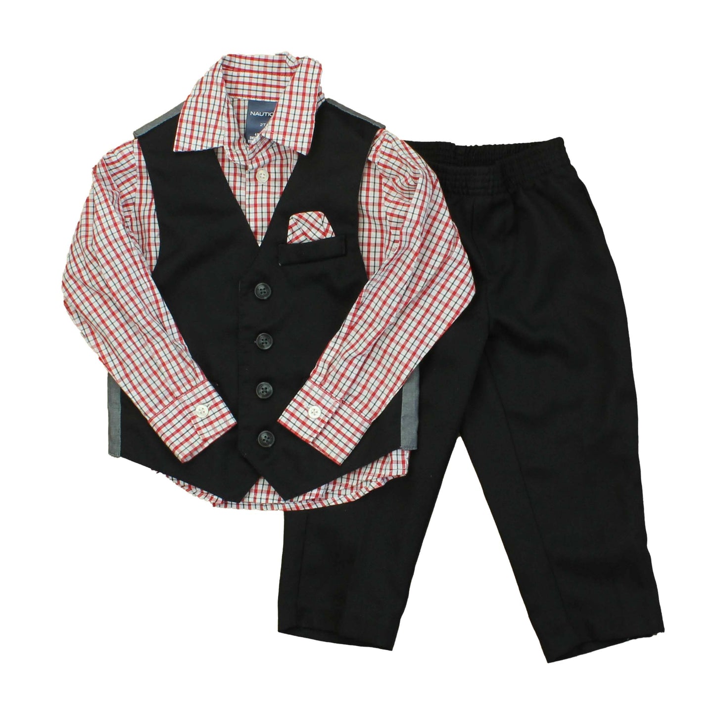 Nautica Boys Black | Red | White Special Occasion Outfit Size: 2T Black | Red | White
