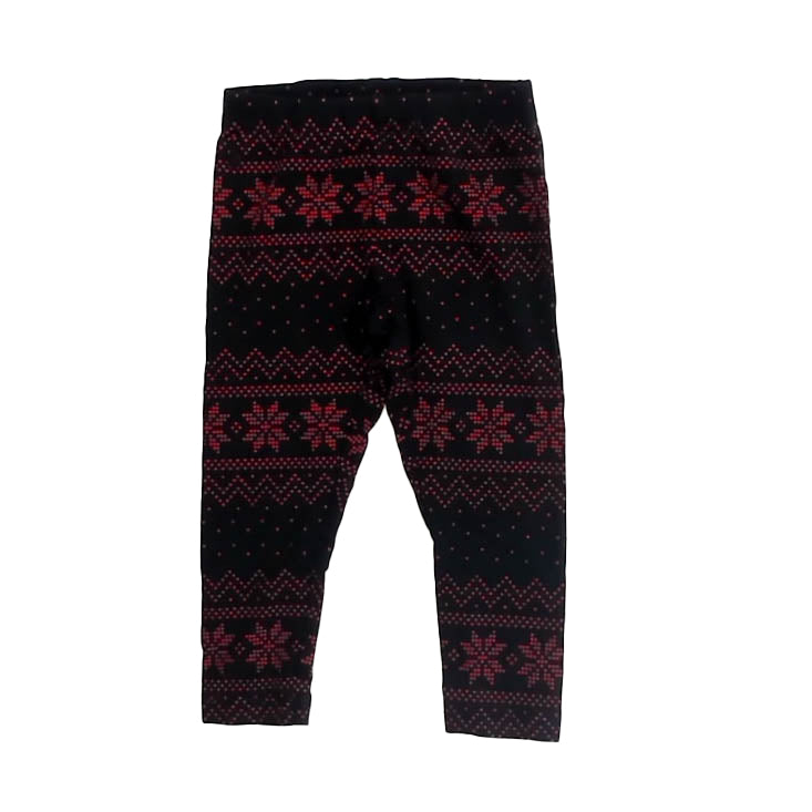 Ralph Lauren Girls Black | Red Leggings Size: 2T Black | Red
