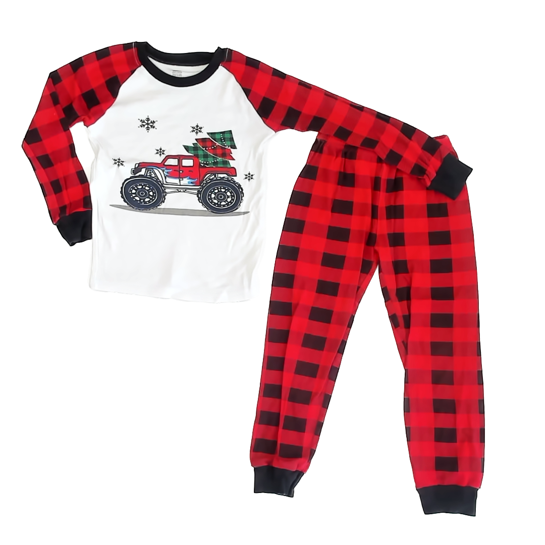 Demifill Boys Black | Red 2-piece Pajamas Size: 6 Years Black | Red