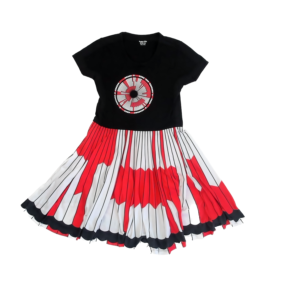 Svaha Girls Black | Red Dress Size: 9-10 Years Black | Red