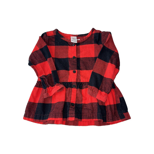 Carters Girls Black | Red Long Sleeve T-Shirt Size: 18 months Black | Red