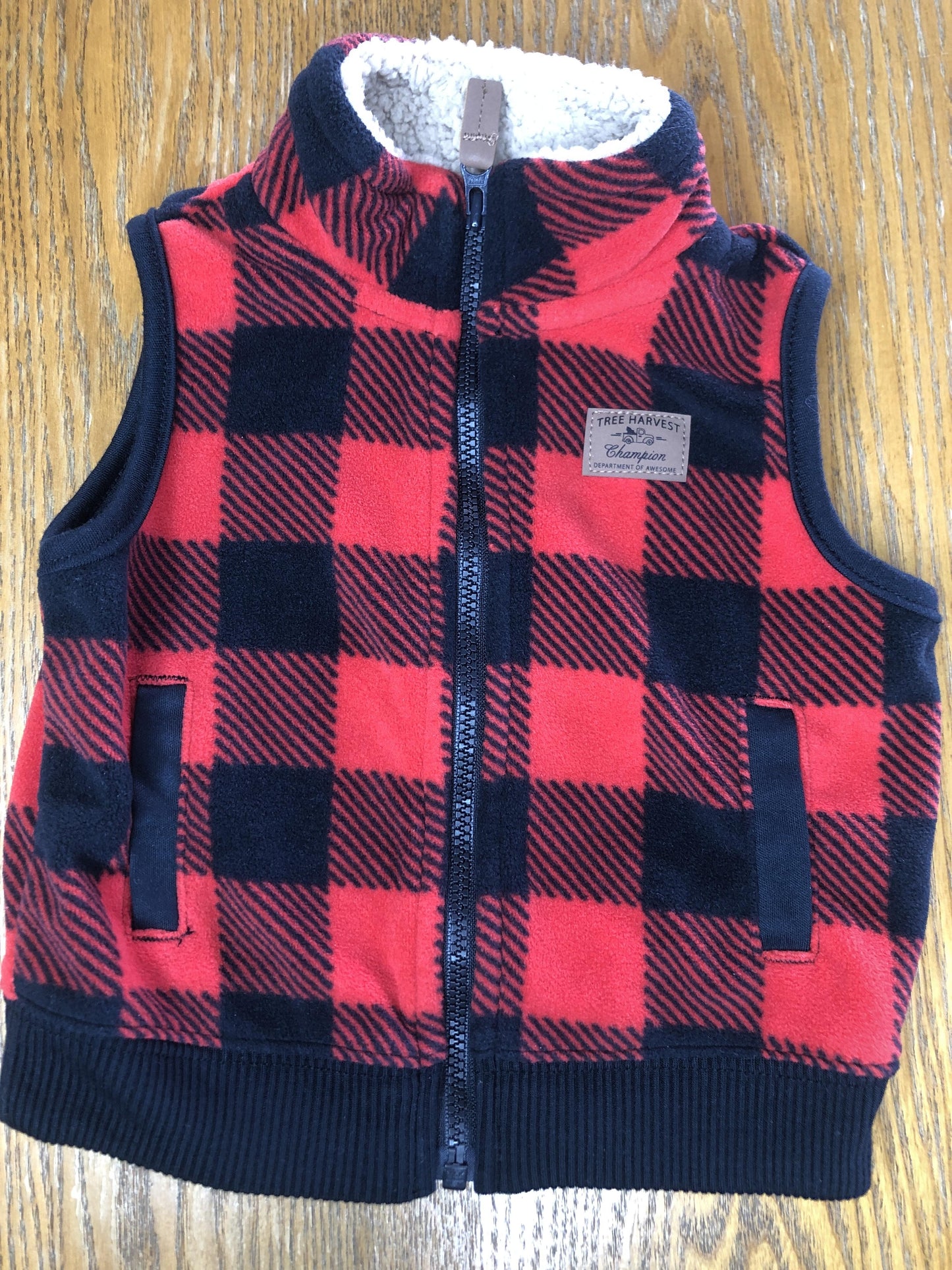 Carters Boys Black | Red Vest Size: 6 months Black | Red