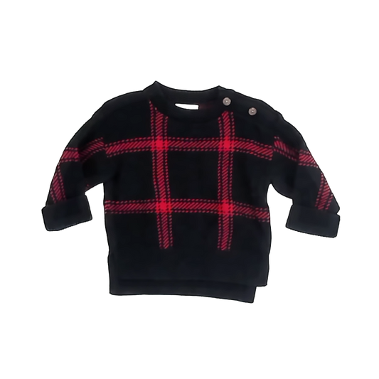 Banana Republic Unisex Black | Red Sweater Size: 18-24 Months Black | Red