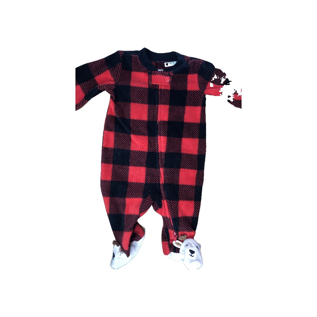 Carters Unisex Black | Red Pajamas Size: Newborn Black | Red