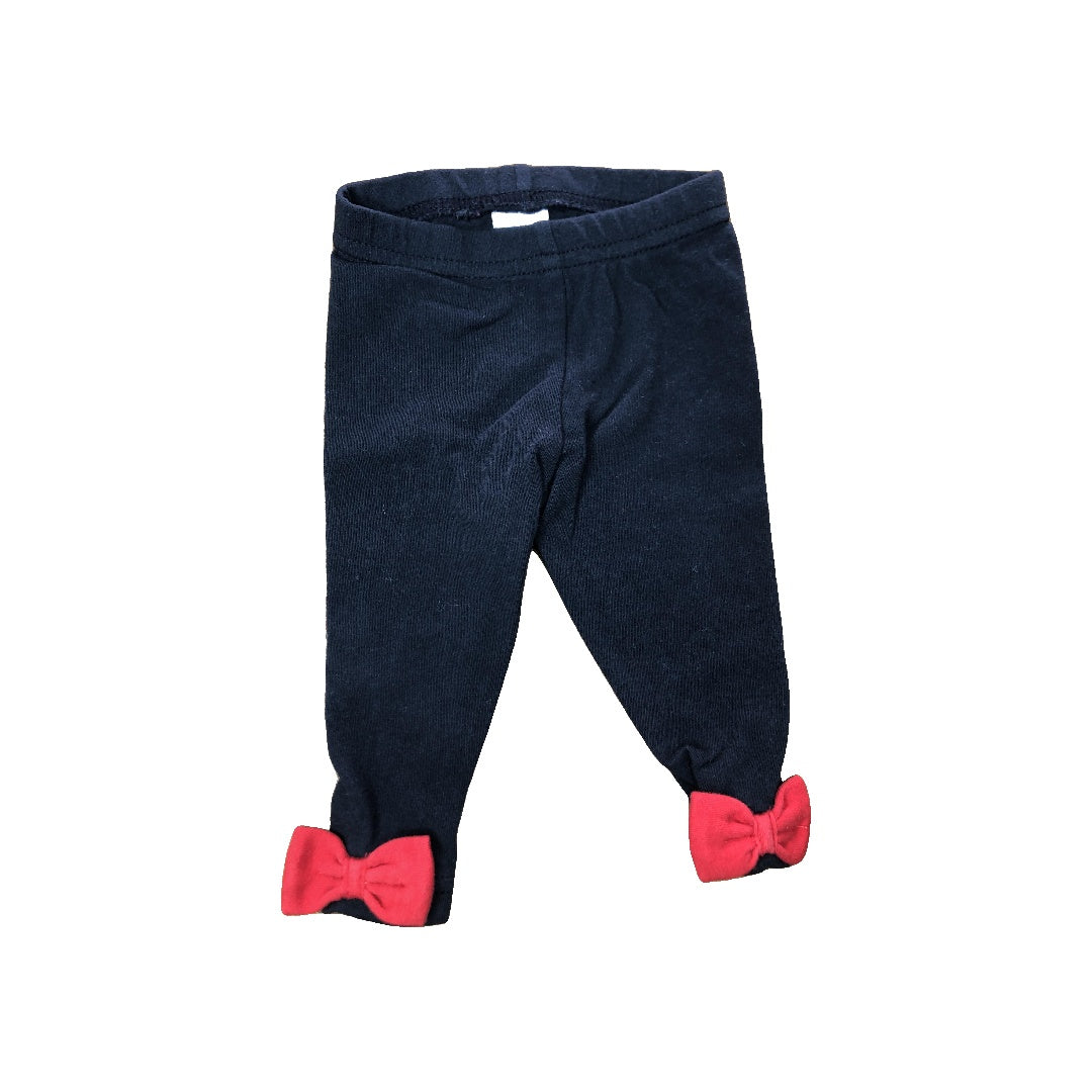 Carters Girls Black | Red Pants Size: 3 months Black | Red