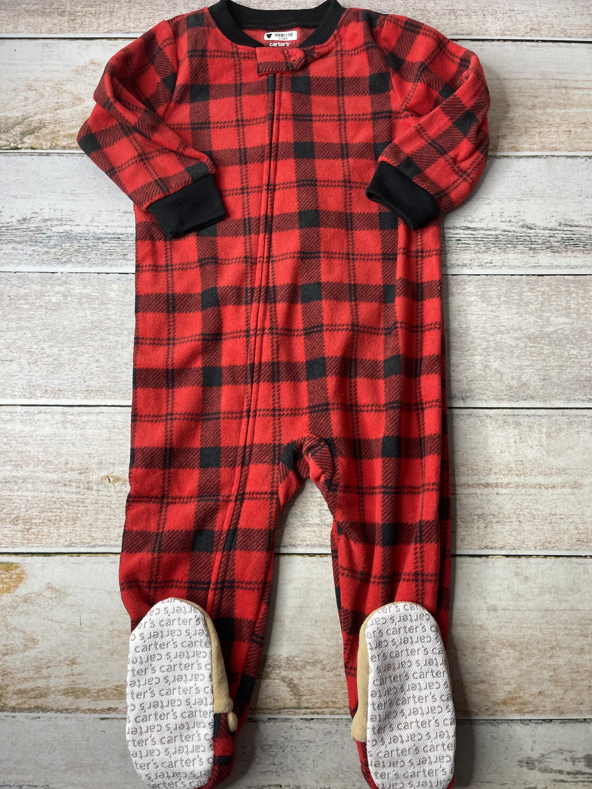 Carters Unisex Black | Red Pajamas Size: 18 months Black | Red