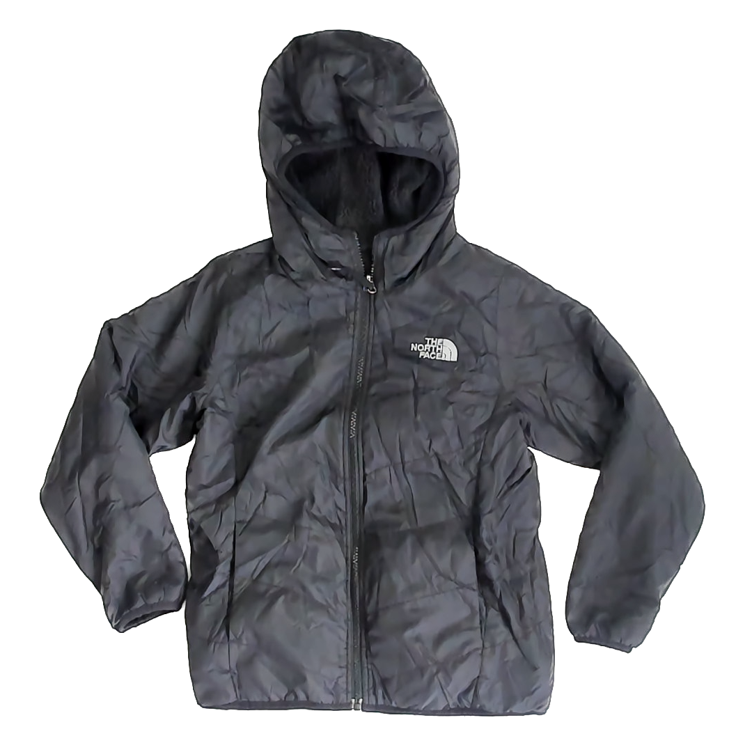 The North Face Unisex Black Reversible Winter Coat Size: 10-12 Years Black Reversible