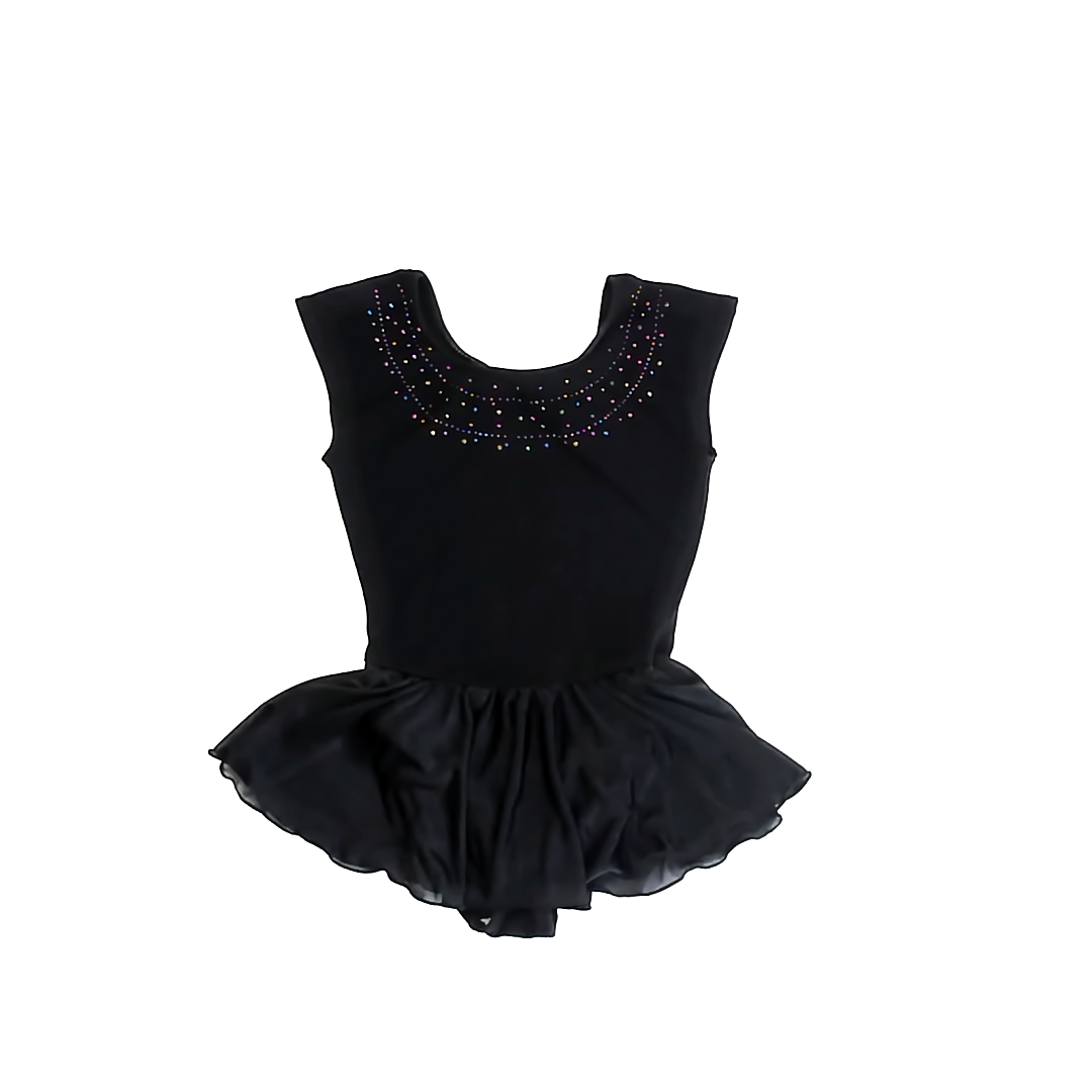 Moret Girls Black | Rhinestone Dance wear Size: M 8/10 Black | Rhinestone