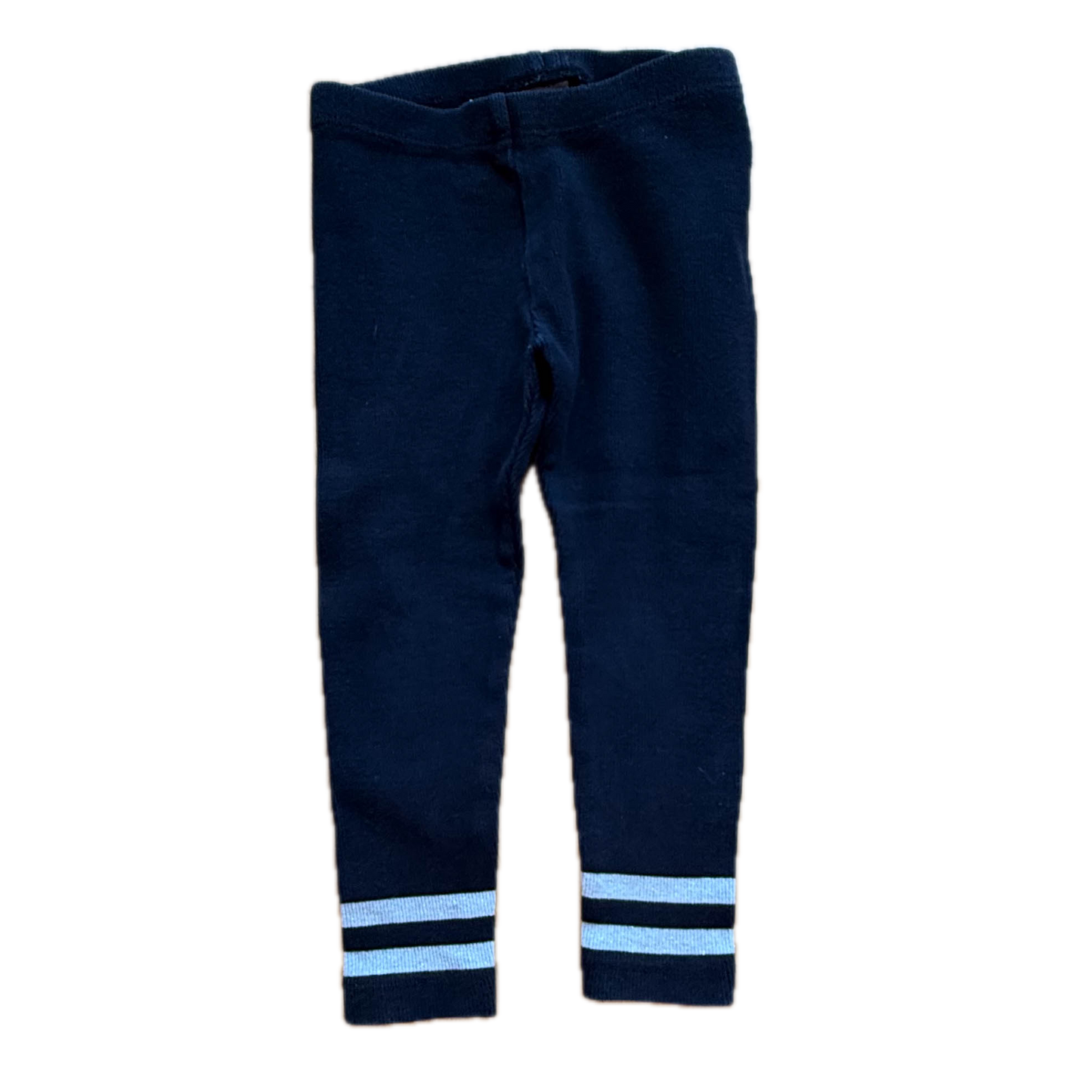 Tea Collection Girls Black Ribbed Leggings Size: 2T Black Ribbed