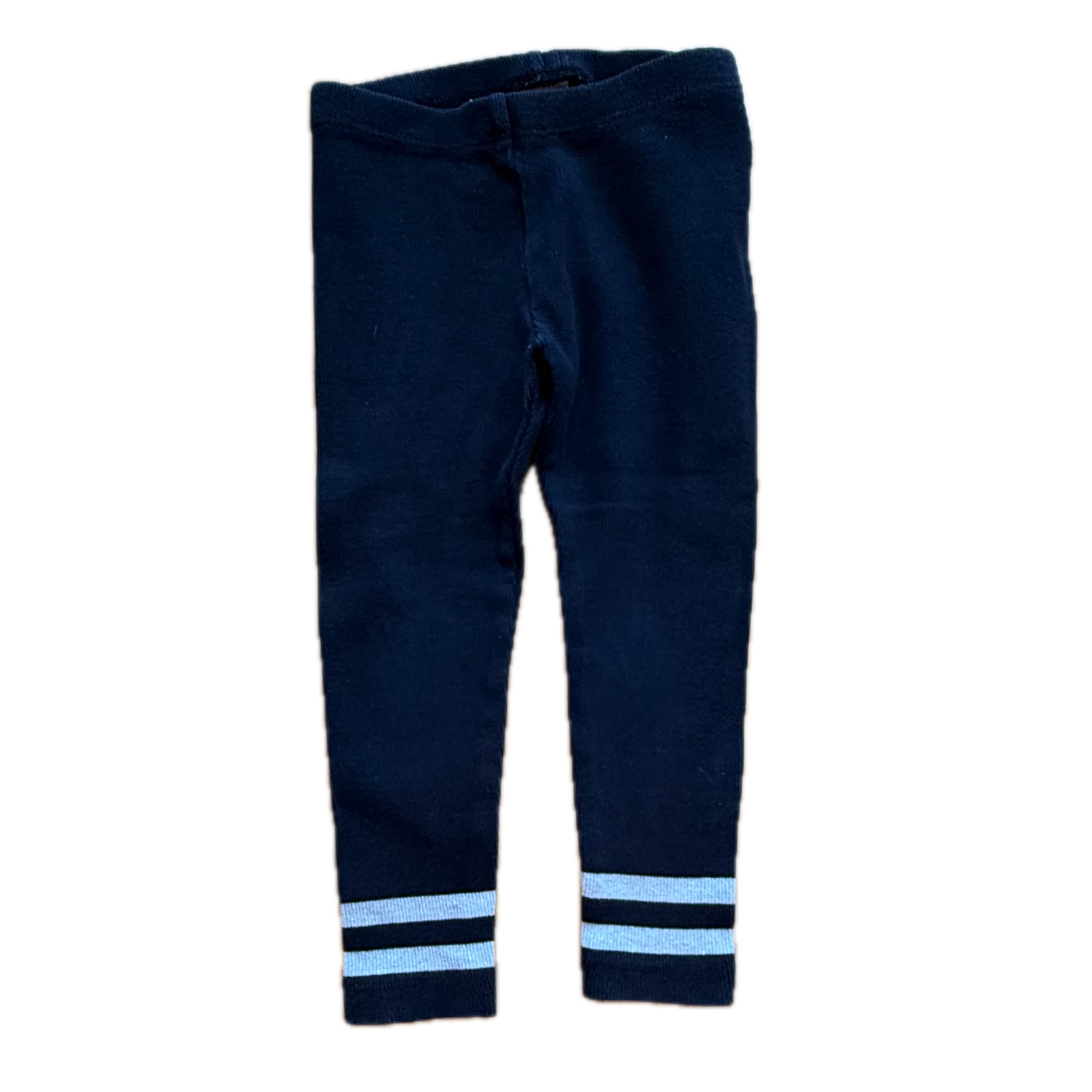 Tea Collection Girls Black Ribbed Leggings Size: 2T Black Ribbed