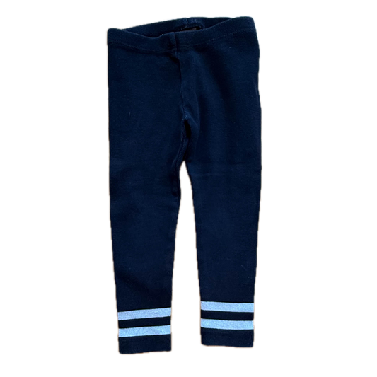 Tea Collection Girls Black Ribbed Leggings Size: 2T Black Ribbed