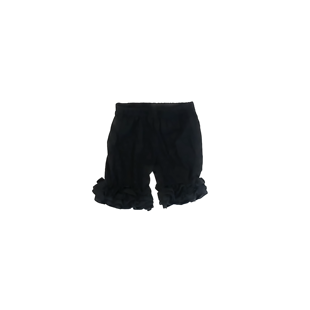 Unknown Girls Black Ruffle Cargo Shorts Size: 4T Black Ruffle