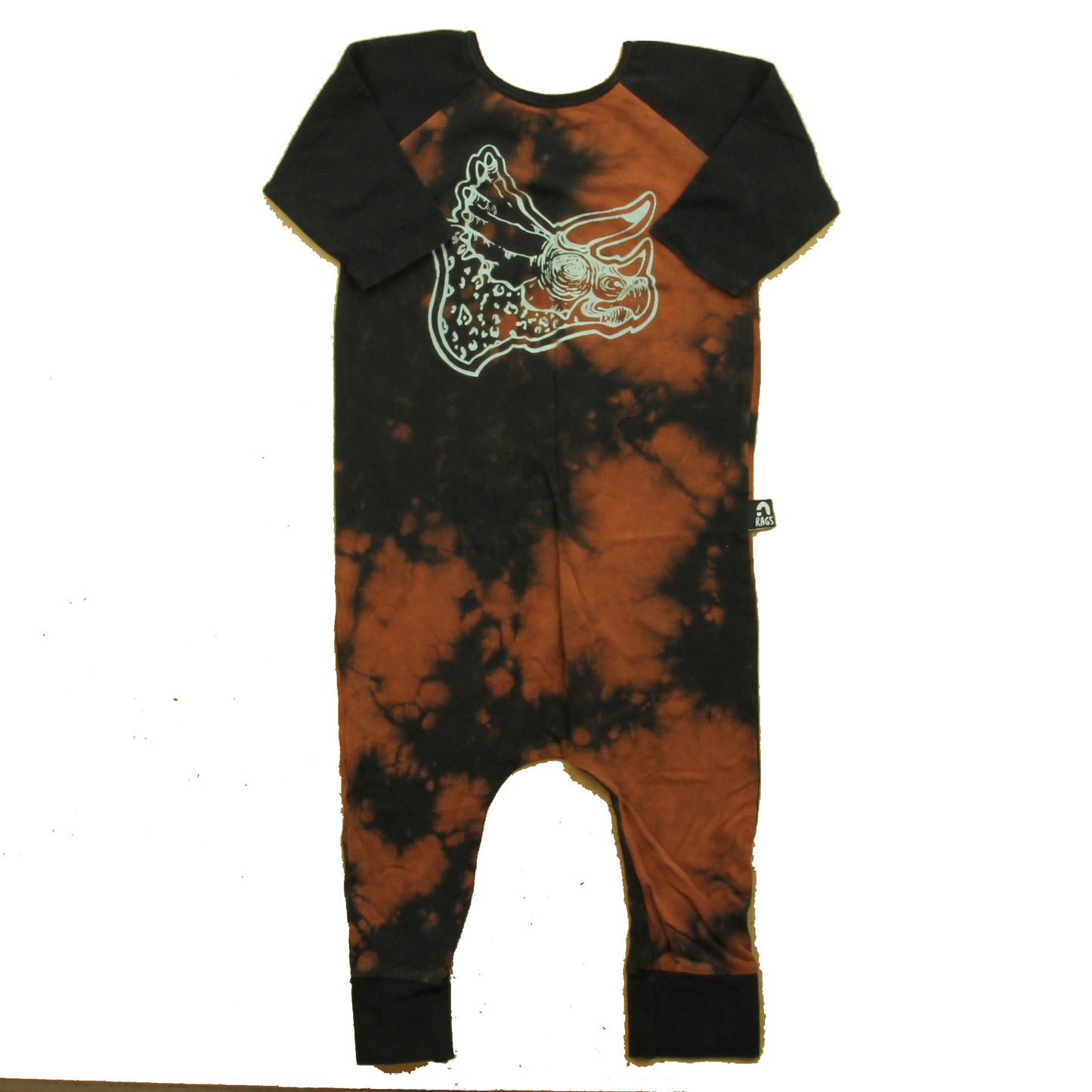 Rags Boys Black | Rust Dinosaur Long Sleeve Outfit Size: 2T Black | Rust Dinosaur