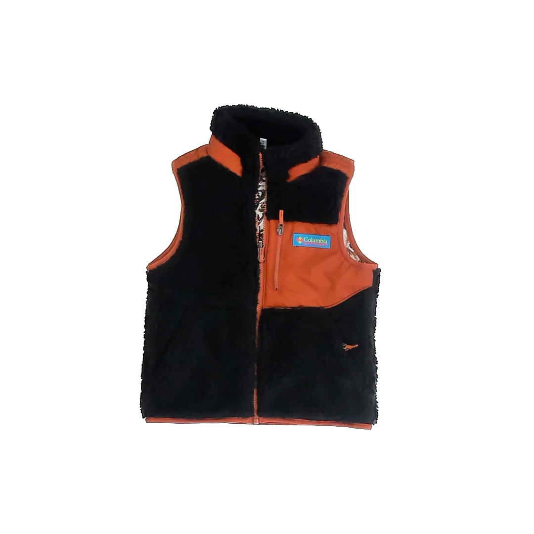 Columbia Boys Black | Rust Reversible Vest Size: 6 Years Black | Rust Reversible