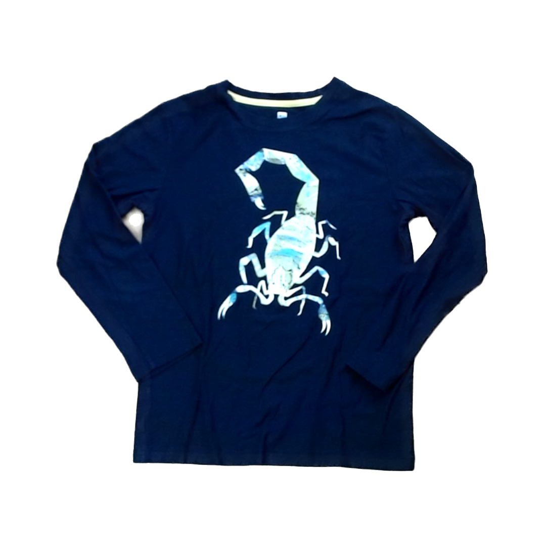 Tea Collection Boys Black | Scorpion Long Sleeve Shirt Size: 14 Years Black | Scorpion