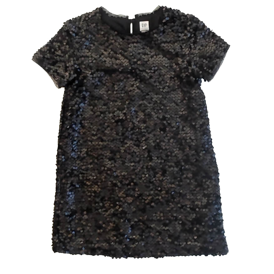Gap Girls Black Sequins Dress Size: 8 Years Black Sequins