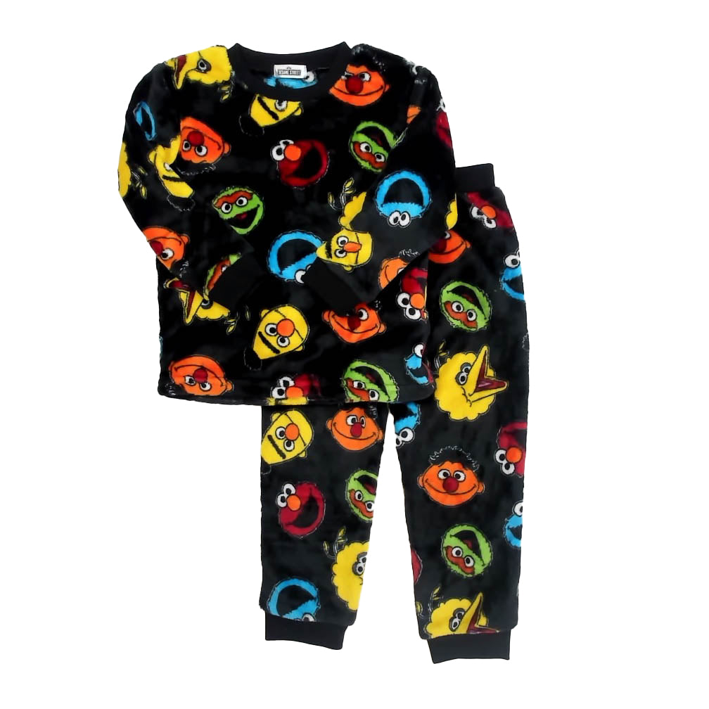 Aimerfeel Boys Black Sesame Street 2-piece Pajamas Size: 5T Black Sesame Street