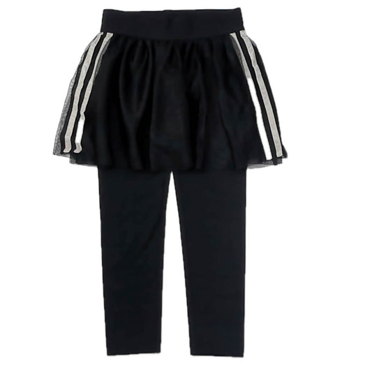 Tea Collection Girls Black Shiny Stripe Leggings Size: 5T Black Shiny Stripe