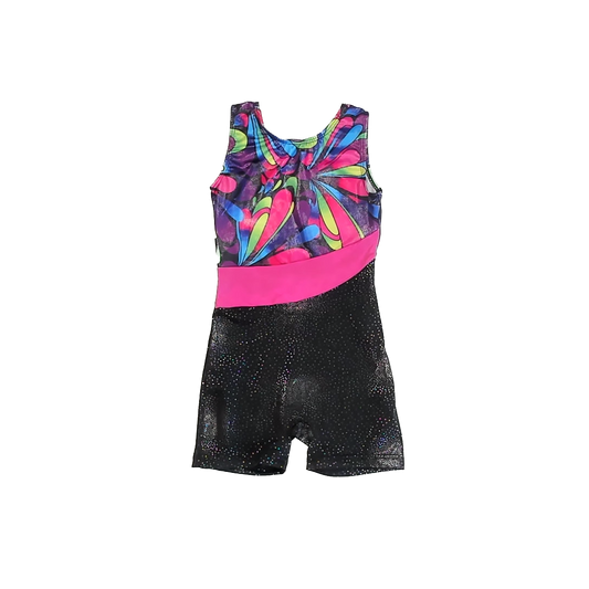 Unknown Girls Black Shiny Leotard Size: 6-7 Years* Black Shiny