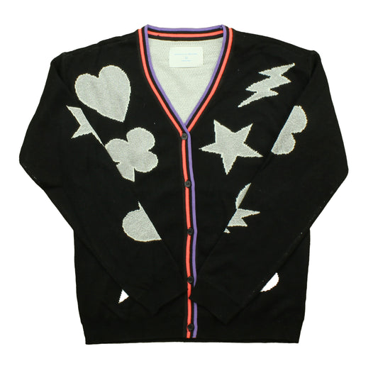 Rockets Of Awesome Girls Black | Silver | Shapes Cardigan Size: 12 Years