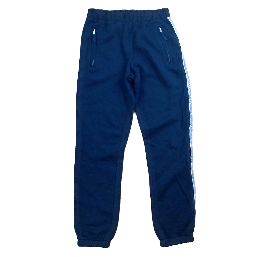 Rockets Of Awesome Girls Black | Silver Side Stripes Pants Size: 12 Years Black | Silver Side Stripes