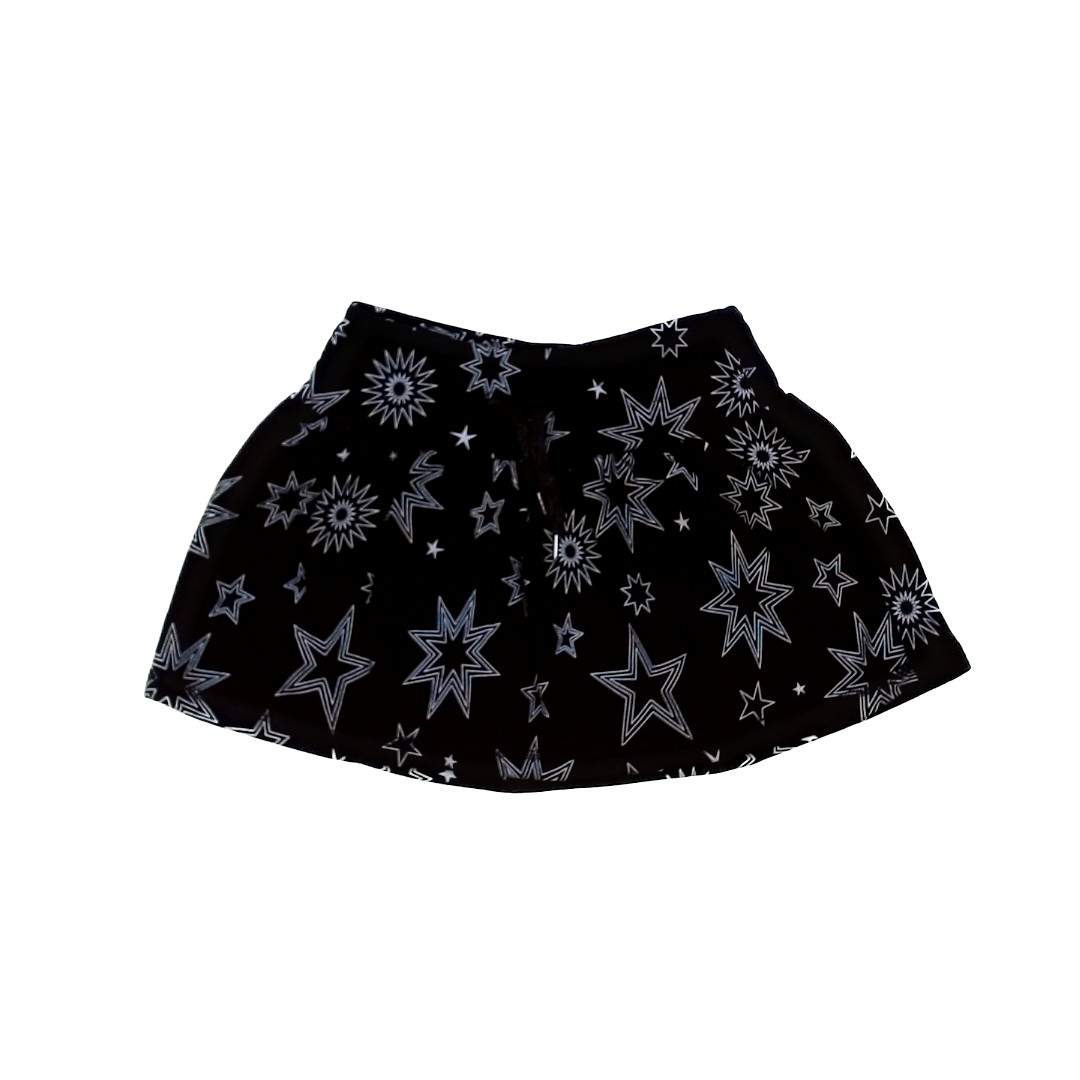 Rockets Of Awesome Girls Black / Silver Stars Skirt Size: 8 Years Black / Silver Stars