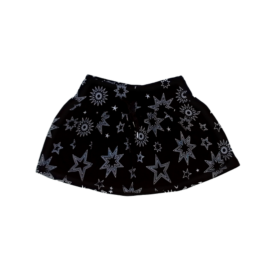 Rockets Of Awesome Girls Black / Silver Stars Skirt Size: 8 Years Black / Silver Stars