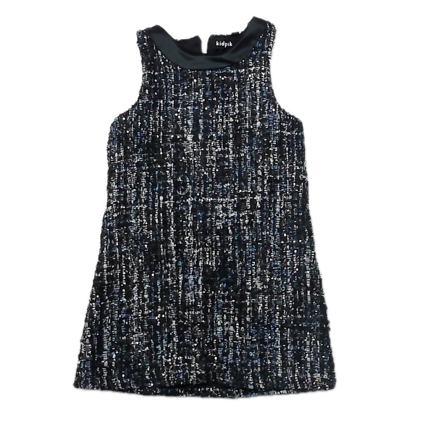 Kidpik Girls Black |Silver Dress Size: 6 Years Black |Silver