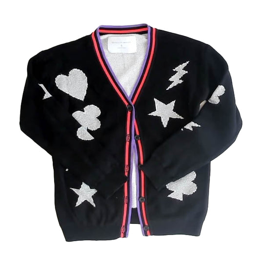 Rockets Of Awesome Girls Black | Silver Cardigan Size: 5T Black | Silver