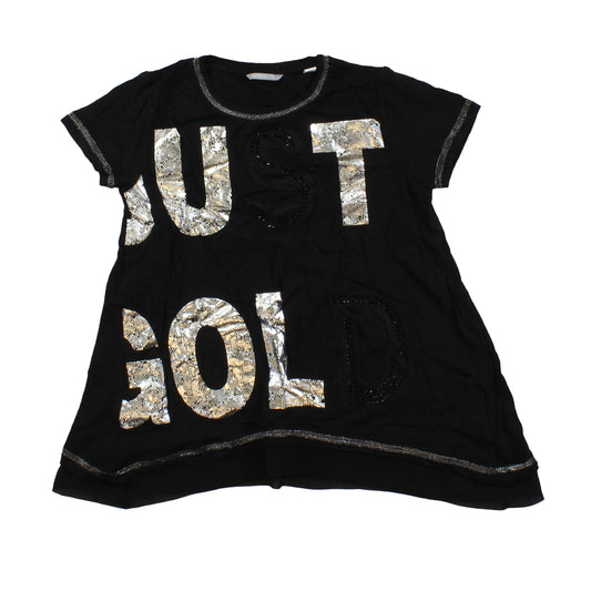 Sarabanda Girls Black | Silver T-Shirt Size: 6 Years Black | Silver