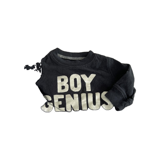Carters Boys Black | Silver Long Sleeve Shirt Size: 3 months Black | Silver