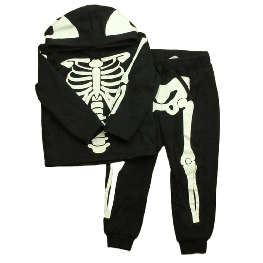 H&M Girls Black Skeleton Apparel Sets Size: 3-4T