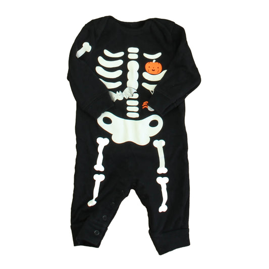Carter's Unisex Black Skeleton 1-piece Non-footed Pajamas Size: 3 Months Black Skeleton